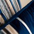 Yangest Navy Blue Striped Patchwork Throw Pillow Cover Gold Leather Cushion Cover Zippered Rectangular Pillowcase for Sofa Couch Bedroom Living Ro...