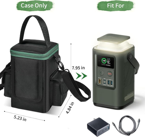 Soft Bag Compatible with Anker Power Bank, 60,000mAh PowerCore Reserve 192Wh, Charge Power Bank Storage Case Cover with Two Pockets for Battery Us...