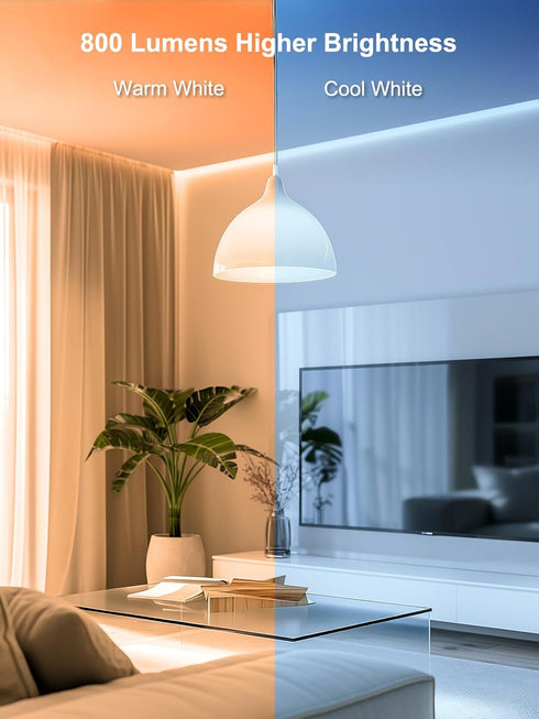 Smart Light Bulbs, Color Changing A19 LED Light Bulb, Work with Alexa and Google Assistant, Wi-Fi & Bluetooth Light Bulbs, 16 Million Colors RGBCW...