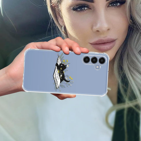 Buleens for Samsung Galaxy A15 5G Phone Case 6.5 Inch - Clear Flexible TPU Women Cute Girls Protection Phone Cover Slim Fit Shockproof Fun Girly C...
