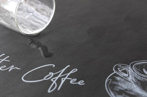 LULY Coffee Mat Absorbent and Quick Dry Mat 15.75x11.81 inch for Countertop – Non-Slip Rubber Backed Coffee Bar Mat – Modern Coffee Art – Highly A...