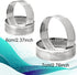 10 Pcs 2.37 Inch 304Stainless Steel Tart Ring, Heat-Resistant Perforated Cake Mousse Ring, Round Ring Baking doughnut tools (6cm)...