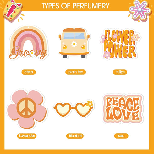 12 Pcs Car Air Fresheners Cute Car Interior Accessories Boho Scented Hanging Air Fresheners Kawaii Essential Oil Automotive Fresheners for Women M...