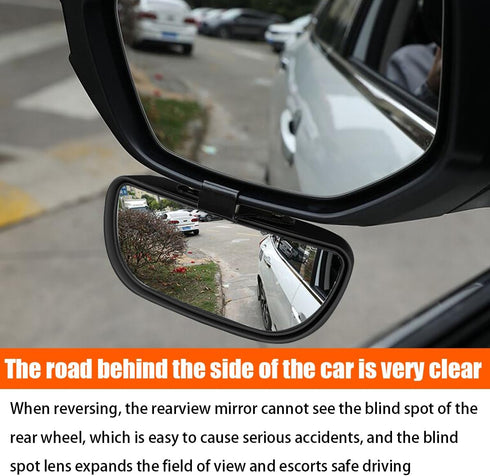 Blind Spot Mirror for Car, HD Glass Adjustable Convex Rear View Mirror, Auto Exterior Accessories Auxiliary, Universal Rectangle Wide Angle Blind ...