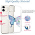 JAHOLAN Compatible with iPhone 11 Case Purple Glitter Sparkle Butterfly Design Clear Shockproof TPU Hard PC Back Cover Slim Protective Phone Case ...