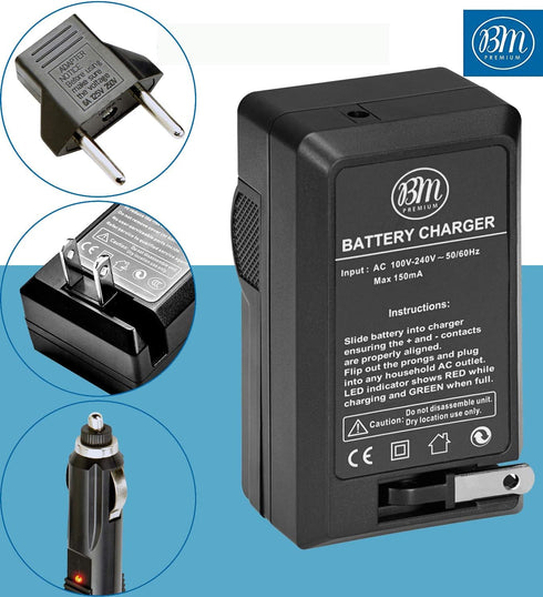 BM Premium LP-E6 Battery Charger for Canon XC10, EOS 60D, EOS 60Da, EOS 70D, EOS 80D, EOS 5D II, EOS 5D III, EOS 5Ds, EOS 6D, EOS 7D, EOS 7D Mark ...