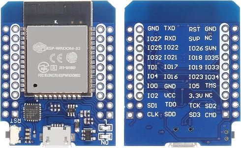 D1 Mini NodeMCU ESP32 ESP-WROOM-32 WLAN WiFi Bluetooth IoT Development Board 5V Compatible for Arduino (3pcs)...