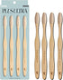 Biodegradable and Eco-Friendly Bamboo Toothbrush 4-Pack - BPA Free Soft Bristle - Dentist-Approved and All-Natural with Positive Affirmations Etch...