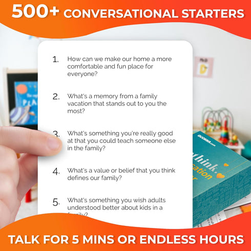 QUOKKA Conversation Family Games for Kids and Adults - 500 Questions | Do You Really Know Your Family - Fun Talking Board Game for Family Night...