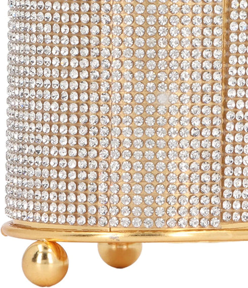 6Pcs Coffee Spoons Set with Holder, Zinc Alloy Gold Dessert Spoons, Mini Tea Spoons Set, Small Delicate Spoons Set for Fruit,Stirring, Mixing, Sug...