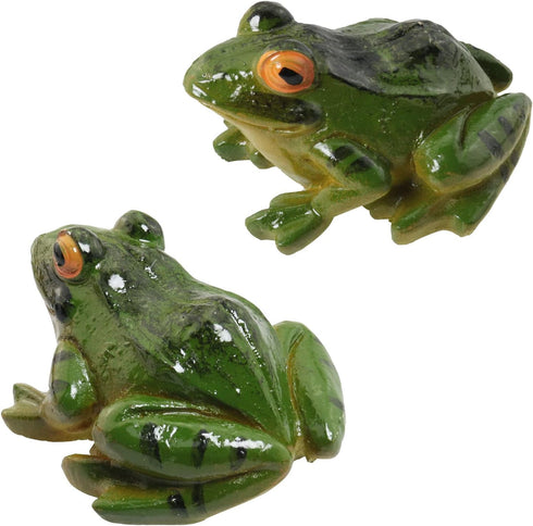 2pcs Resin Simulation Frog Statue Animal Sculpture 6.5x5.5x3.8cm for Home Garden Backyard Outdoor Decoration...