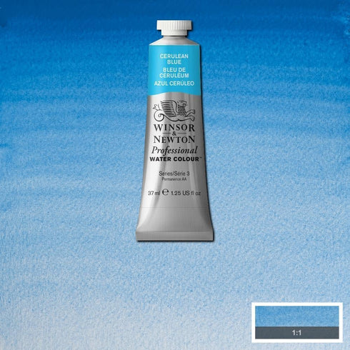 Winsor & Newton Professional Water Colour Paint, 1.25-oz Tube, Cerulean Blue...