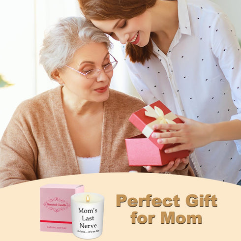Gifts for Mom from Daughter Son, Mother's Day Gifts, Mom's Last Nerve Candle, Best Mom Gifts, Candles Gifts for Women, Funny Candles for Women, La...