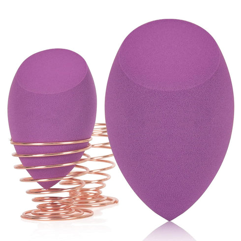 EXTRA LARGE 11CM Make Up Beauty Sponges Blender BIG for Face & BODY (1x Small 1x Large) -With 2 Sponge Holder- FASTER FLAWLESS APPLICATION for Fou...