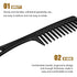 4PCS Wide Tooth Comb, Large Hair Detangling Comb Styling Comb, Professional Women Hair Care Handgrip Comb for Curly, Wet, Long Hair (Black & Blue)...