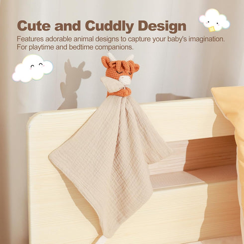 Baby & Infant Essentials - Educational Baby Rattle Toy, Plush Teddy Cow Comforter, Handmade Crochet Animal Soft Toys, Crochet Sleeping Fairy Dolls...