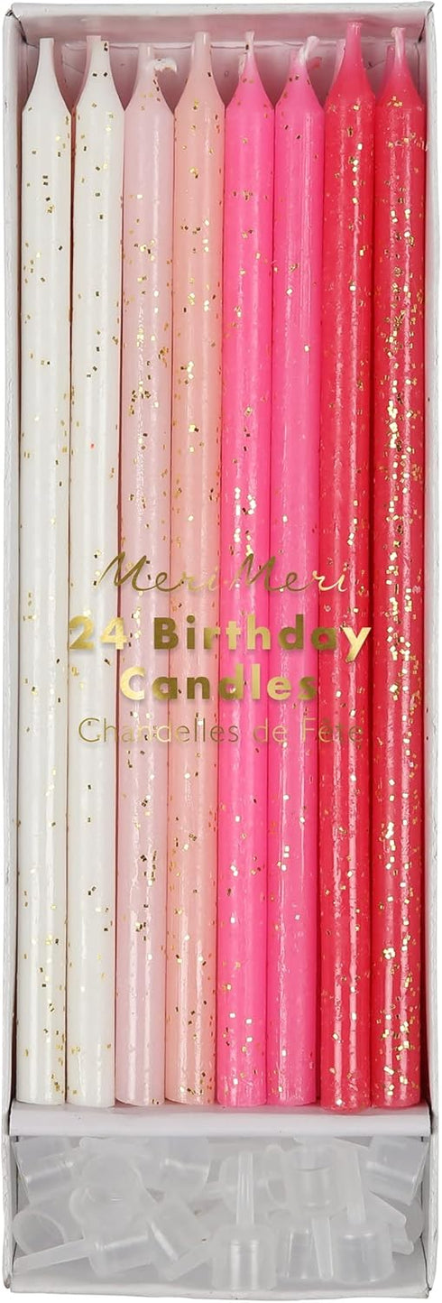 Meri Meri Glitter Birthday Candles (Pack of 24), 5.75" Tall, Unscented Meri Meri Candles...