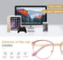 (3 Pack Blue Light Blocking Glasses Women and Man Computer Eyeglasses Metal Frame Glasses (Black, leopard, pink)...