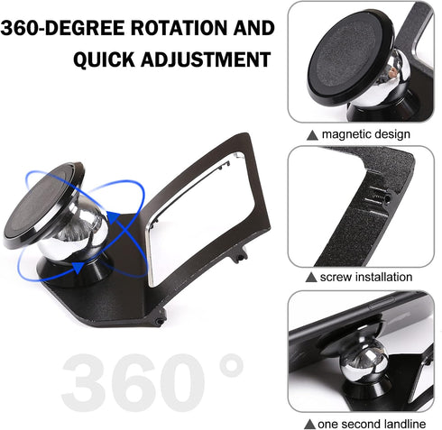 LLKUANG 360-Degree Rotary Cell Phone Holder Mobile Phone Mount for BMW 3 Series E90 E91 E92 E93 2005-2010 2011 2012(Aluminium Alloy)...