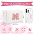 Personalized Makeup Bag Initial A-Z Preppy Patch Bag,Small PU Leather Travel Cosmetic Bag Pouch with Zipper,White Cute Toiletry Bag,Gift Ideal for...
