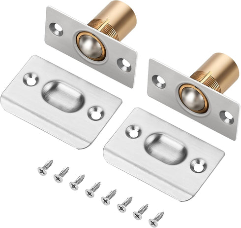 Ravinte Adjustable Ball Door Catch, Closet Ball Bearing Door Latch, Strong Drive Closing Door Accessories for Interior Doors, Solid Brass Body & S...