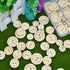 150PCs Craft Sewing Button 2 Holes Handmade with Love Round Wooden Buttons for Scrapbooking and Sewing DIY Craft (15mm/ 20mm/ 25mm)...