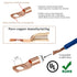 80 Pcs Copper Wire Lugs, Battery Terminal Connectors AWG 8 6 12/10 with Heat Shrink Set, 40 Pcs Heavy Duty Battery Cable Ends Ring Terminals Conne...