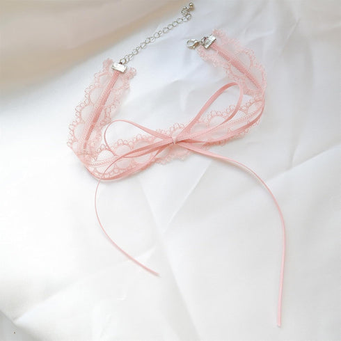 Bow Choker Necklaces for Women Girls Trendy Velvet Cute Kawaii Coquette Bow Necklaces Hanmade Vintage Sweet Romantic Choker Christmas Gift...