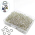 1000 Pcs Silver Plated Jump Rings Split Rings Circle Clasp Connecting Rings Jewelry, Chainmaille Rings Charm Ring Clasp Connector Rings Charm Loop...