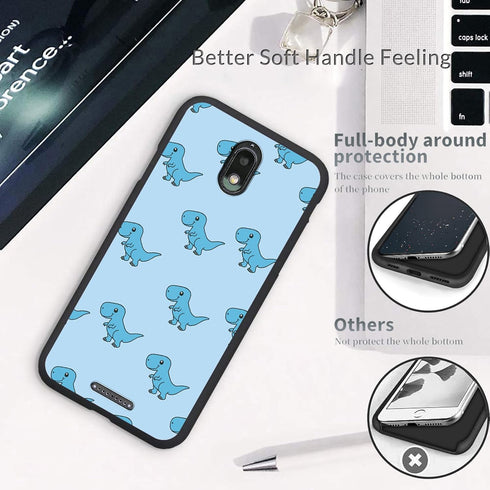 Cute Dinosaur Case for Hot Pepper Serrano 3, Slim Phone Case for Hot Pepper Serrano 3, Full Covered Soft Gel Rubber Silicone Men Women Case for Ho...