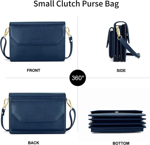nuoku Purse Small Clutch for Women, Evening Wristlet Handbag, Cute Wallet PU Leather Crossbody...