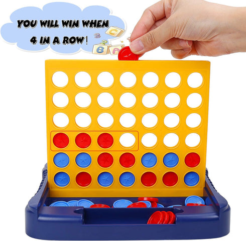 4 in a Row, Board Games, Four in a Row Game, Travel Size Line Up 4, Classic Family Toy for Kids and Family for Fun (9 Inch)...