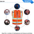 SKSAFETY 10 Pockets Safety Vest, Class 2 High Visibility Security with Zipper, Hi Vis Vest with Reflective Strips, ANSI/ISEA Standard, Constructio...