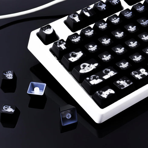 Hyekit Keycaps 108 Keys Backlight Keycap Set OEM Profile Double Shot Shine Through Custom Keycaps for Cherry Gateron MX Switches Mechanical Keyboa...