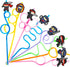 24 Ninja Drinking Crazy Straws for Kids | Ninja Themed Warrior Birthday Party Supplies Favors Decorations with 24 PVC Charm, 2 Cleaning Brushes Re...