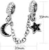 Link Safety Chain Moon Star Crystal Birthday Bead Charms for Bracelets for Women Jewelry...