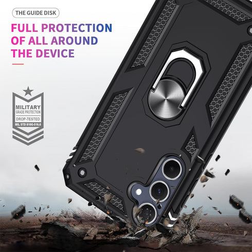 LeYi for Samsung Galaxy A35-5G Phone Case: with Glass Screen Protector and Camera Lens Protector, Military-Grade Heavy Duty Android Cell Case Cove...