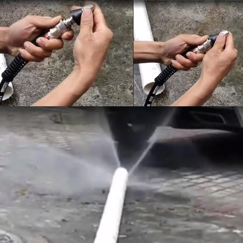 High Pressure Washer Sewer Jet Hose Nozzle Cleaning Tool Quick Connect Water Sprayer Drain Augers for Pipe,Hair,Toilet Dredging Unclogging Remover...