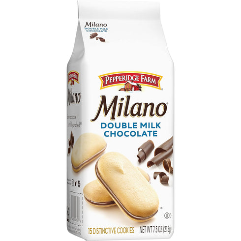 Pepperidge Farm Milano Double Milk Chocolate Cookies, 7.5 OZ Bag (15 Cookies)...