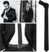 Lounsweer 2 Pack Black Necktie Mens Slim Ties 1.58" Solid Color Skinny Necktie 4 cm Men's Black Tie Regular Tie for Formal and Casual Occasions...