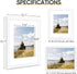 Golden State Art, 11x14 Picture Frame White - Solid Wood Picture Frame with Real Glass - Display Photos 8x10 with Mat or 11x14 Without Mat - Wall ...