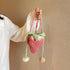Handmade Knitted Purse Wool Woven Bag Strawberry Shaped Shoulder Bag for Women Crossbody Bag with Drawstring...