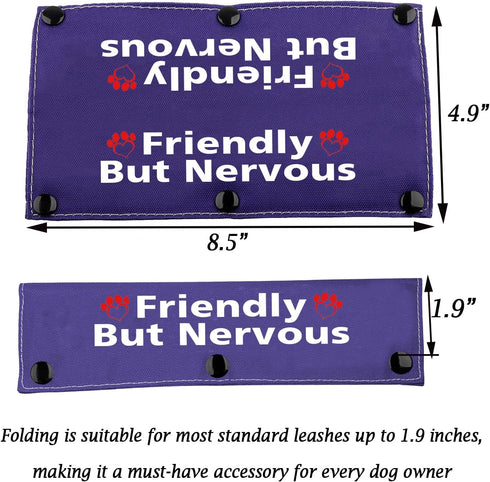 Nervous Dog Leash Sleeve Friendly But Nervous Leash Wrap Social Distancing Gift?Friendly But Nervous?...
