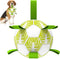 Dog Toys Soccer Ball with Straps, World Cup Interactive Toys for Tug of War, Dog Water Toys, Puppy Birthday Gifts for Small & Medium Dogs (Cabbage...