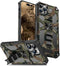 CCSmall Camouflage Case for iPhone 15 Pro with Metal Kickstand, Camo Phone Cover Built-in 360° Rotate Ring Stand Case for iPhone 15 Pro MC Army Gr...