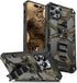 CCSmall Camouflage Case for iPhone 15 Pro with Metal Kickstand, Camo Phone Cover Built-in 360° Rotate Ring Stand Case for iPhone 15 Pro MC Army Gr...
