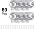 Hotop 30 Pcs Metal Drapery Curtain Rings 0.98/1.26/1.65 inch Interior Diameter and 30 Pcs Hanging Curtain Drapery Pin Hooks for Window Door Shower...