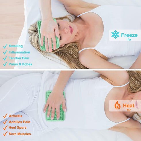Gel Beads Ice Pack Ice Bag with Strap-Reusable Hot & Cold Pack Compress Therapy for Pain, Swelling,Injuries of Knee, Shoulder, Foot, Back, Ankle, ...