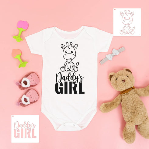 22 Pack Cute Baby Shower Stencils for Onesie Decorating Kit, Boy Girl Shirt Fabric Stencils for Clothes Phrases Mixed Animals Pattern Templates fo...