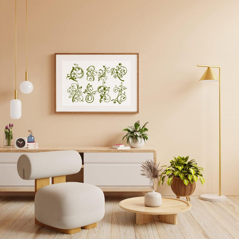 Large Flower Stencils for Painting Floral Leaf Stencil Rose Vine Background Template Paint Stencils for Painting on Wood Burning Art Craft Canvas ...